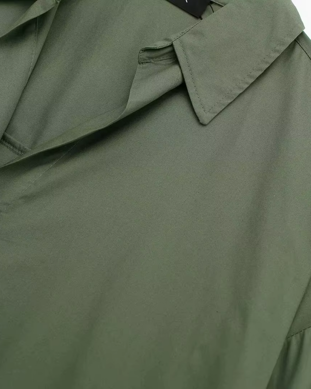 Camouflage Groene Poplin Blouse voor Dames