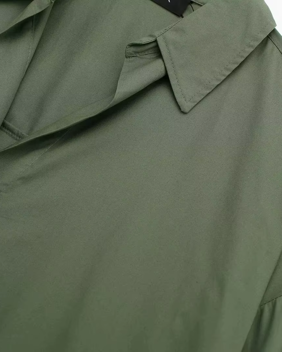 Camouflage Groene Poplin Blouse voor Dames