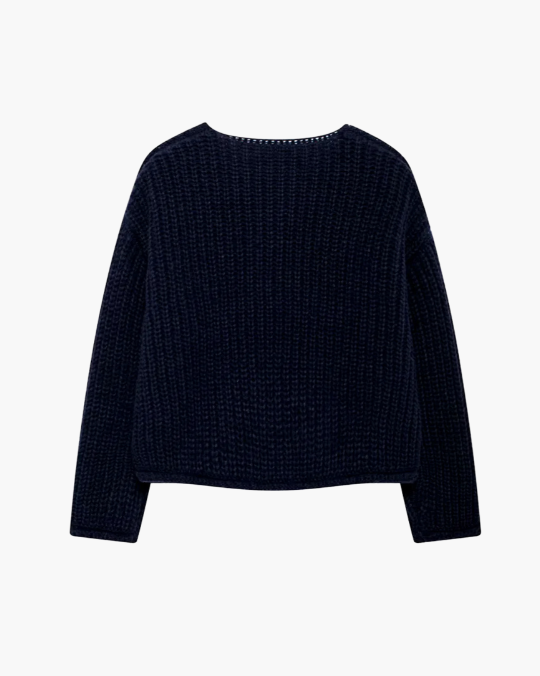 Elegante Gebreide Donkerblauwe Vest voor Dames