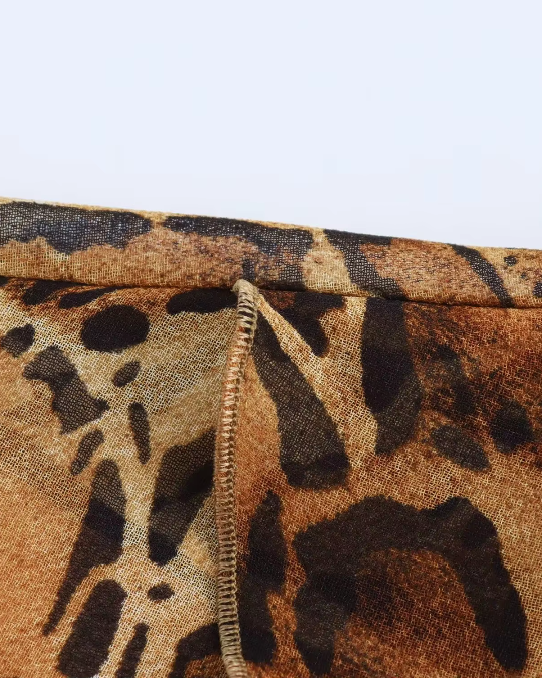 Schuine V-Hals Dierenpatroon Midi Jurk voor Dames