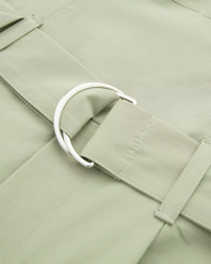 Mouwloze Cargo Jumpsuit met Riem en Zakken voor Dames