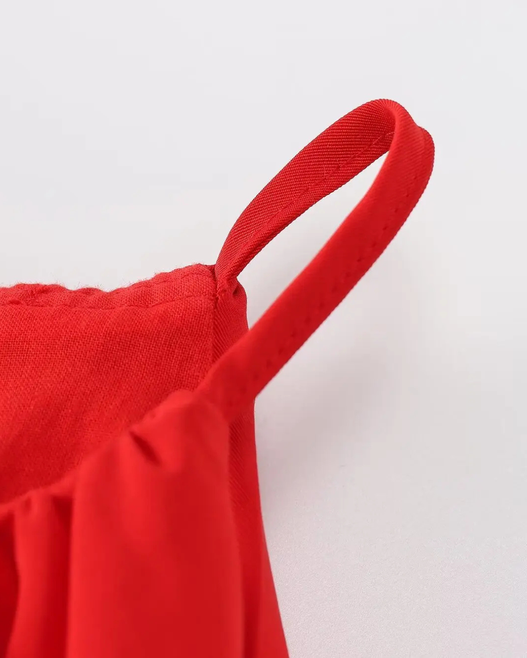 Chique Rood Halter Zomerjurkje voor Dames