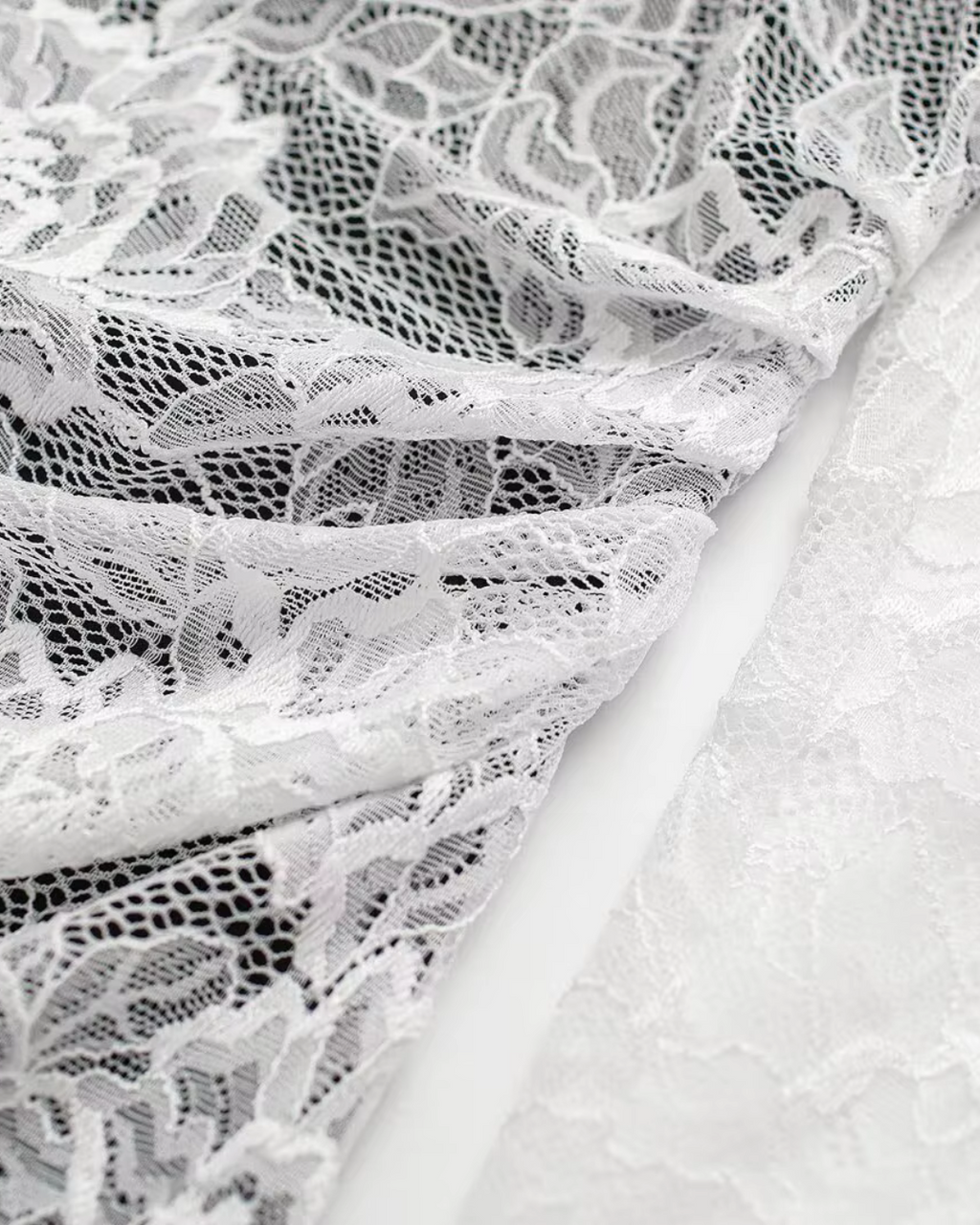 Kanten Mini-jurk met Vierkante Hals en Strikje voor Dames