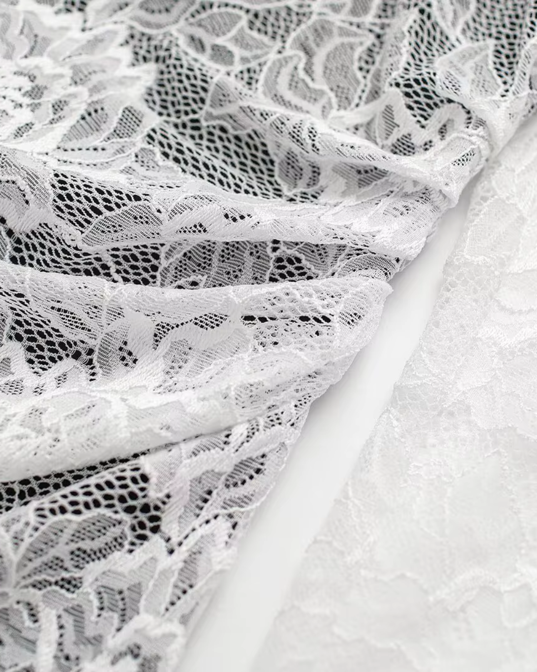 Kanten Mini-jurk met Vierkante Hals en Strikje voor Dames