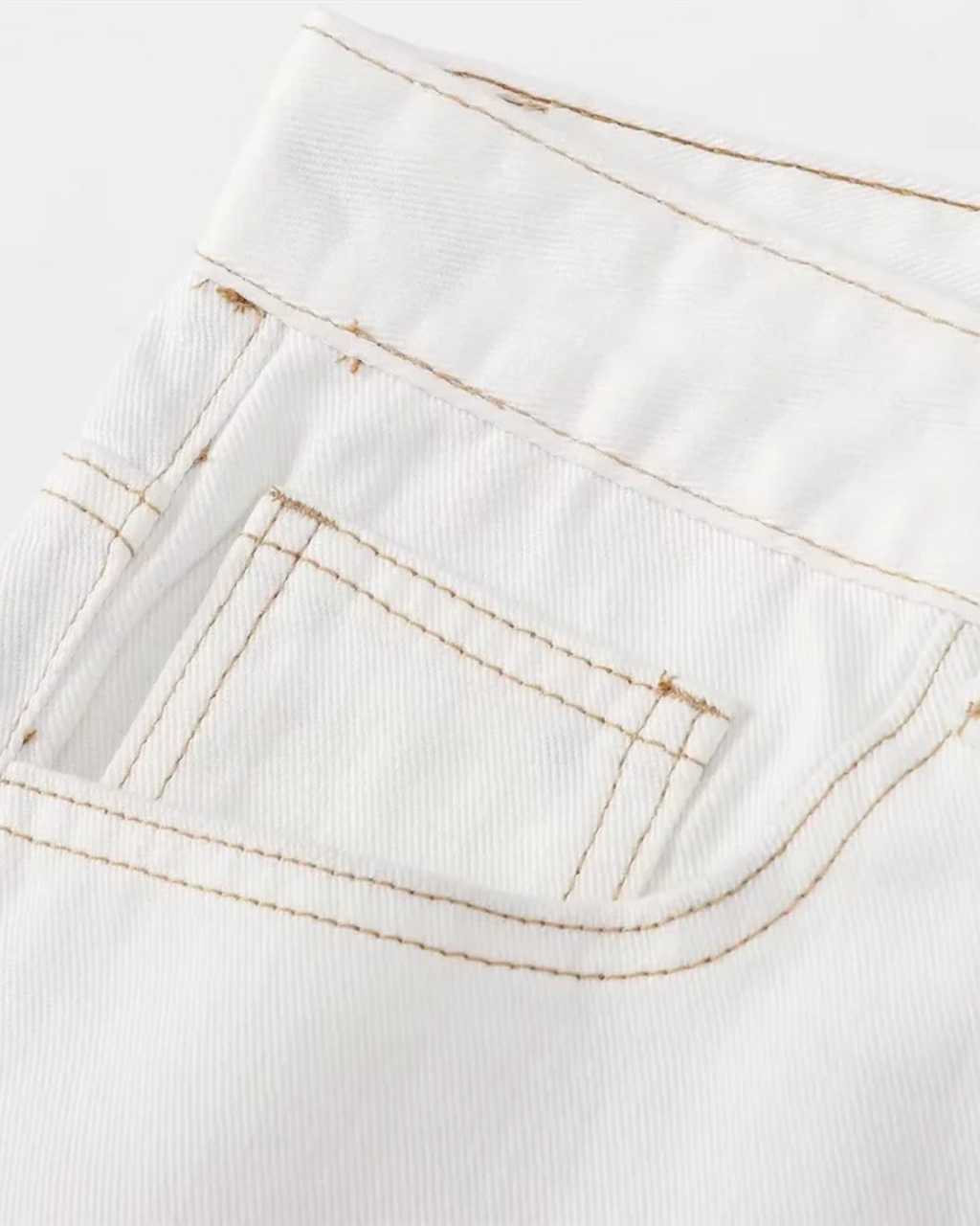 Witte Spijkerbroek met Rechte Pasvorm