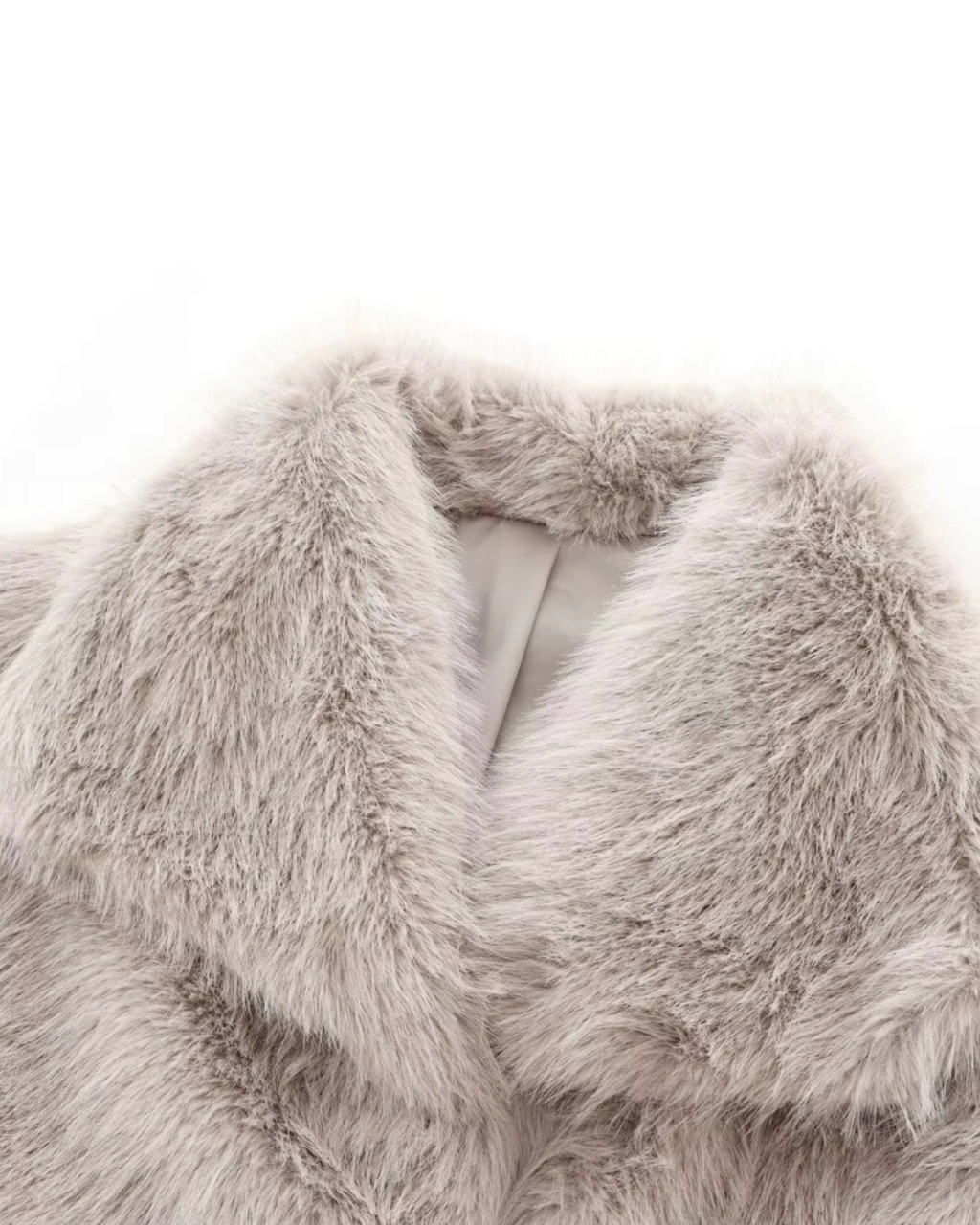 Oversized Warme Diervriendelijke Bonten Jas voor Dames