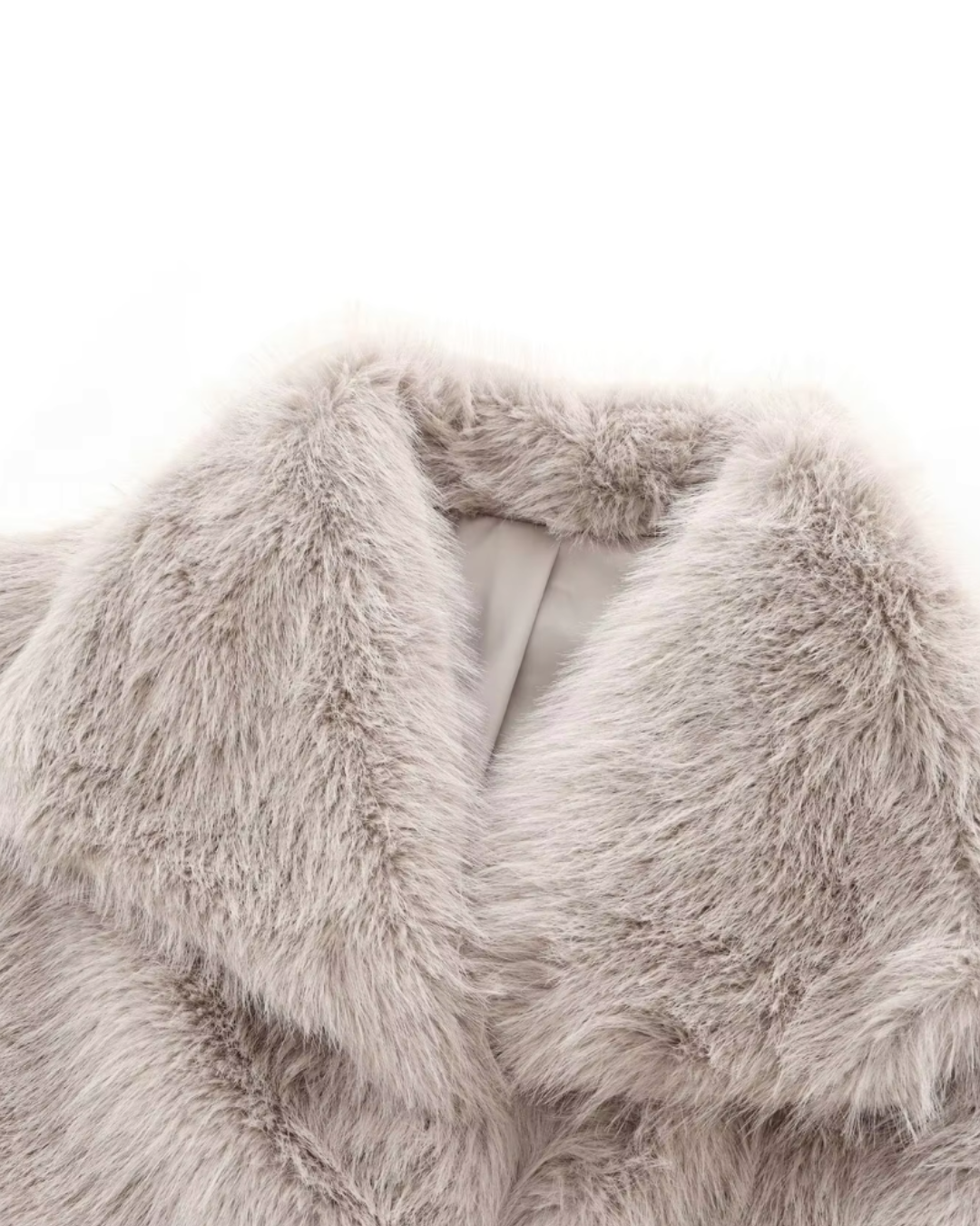 Oversized Warme Diervriendelijke Bonten Jas voor Dames