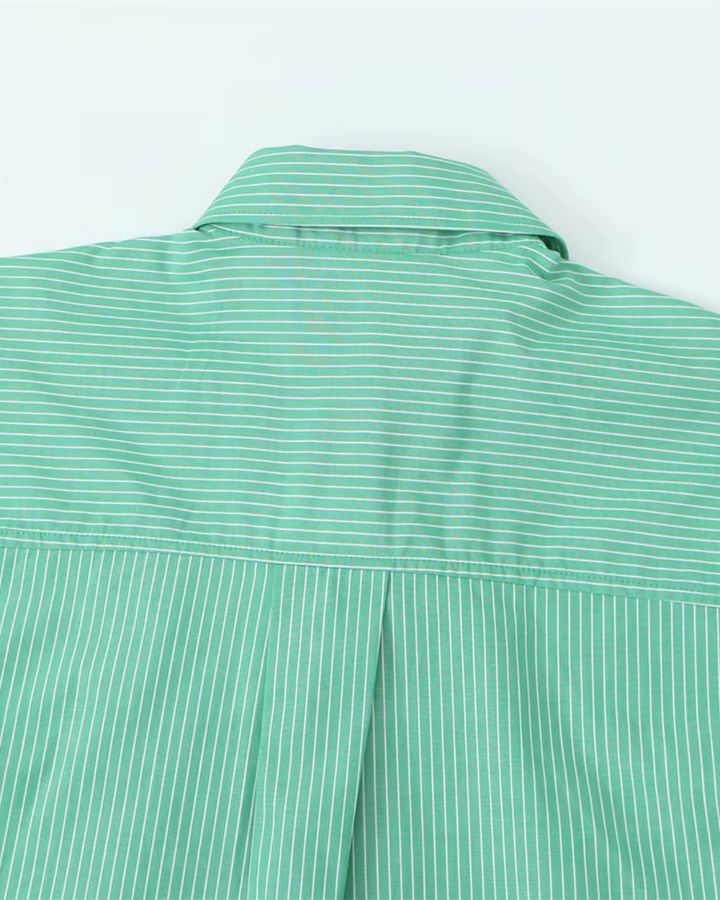 Gestreepte Poplin Shirt en Broek Set voor Dames