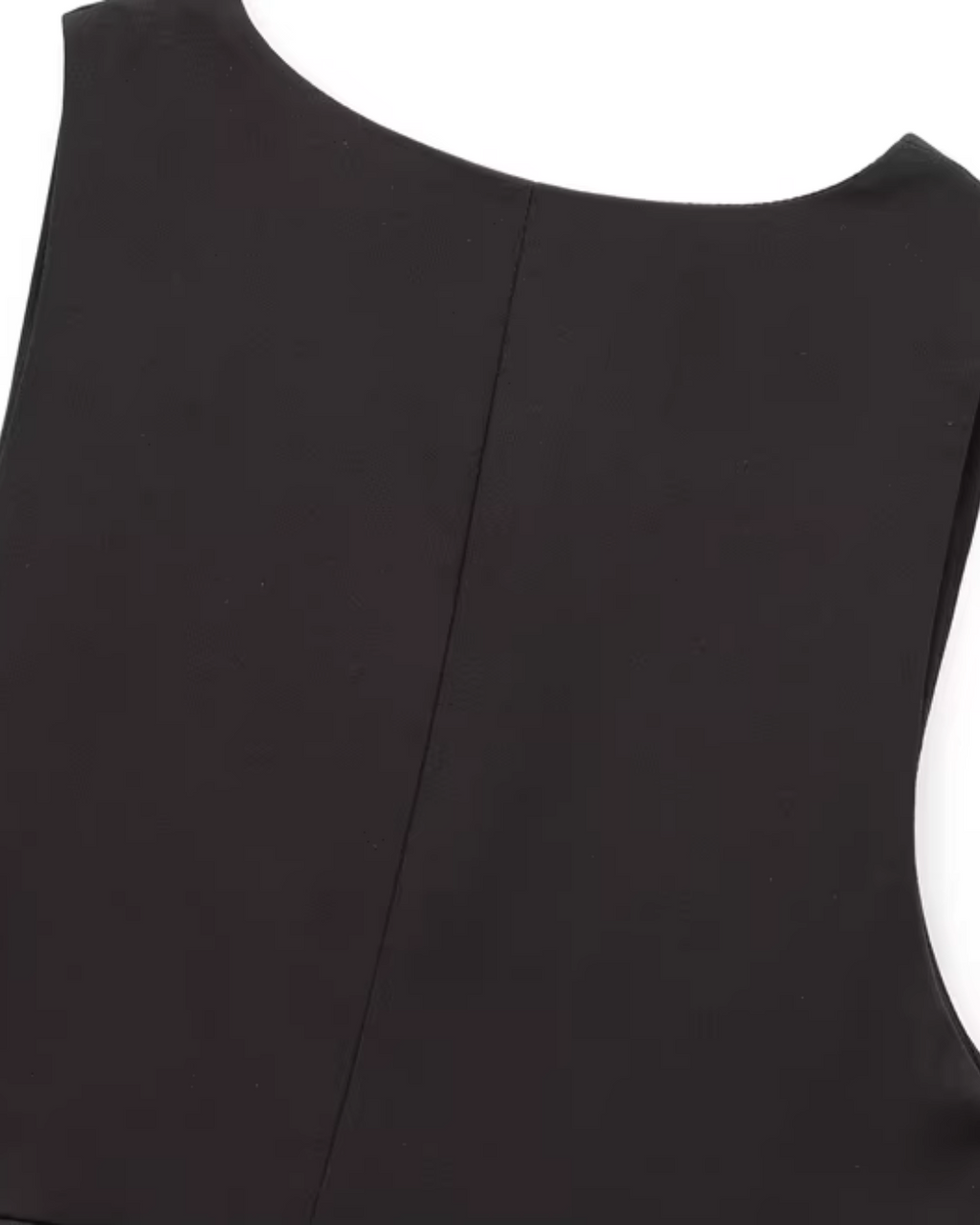 Mouwloze Zwarte Blouse met V-Hals voor Dames