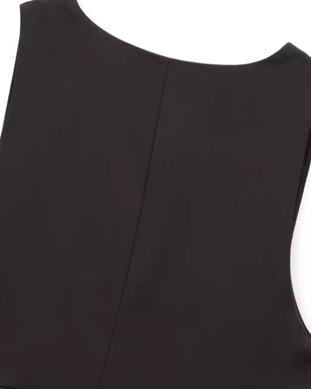 Mouwloze Zwarte Blouse met V-Hals voor Dames