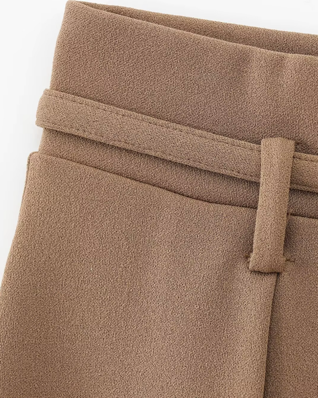 Wijde Pijpen Broek met Riem voor Dames