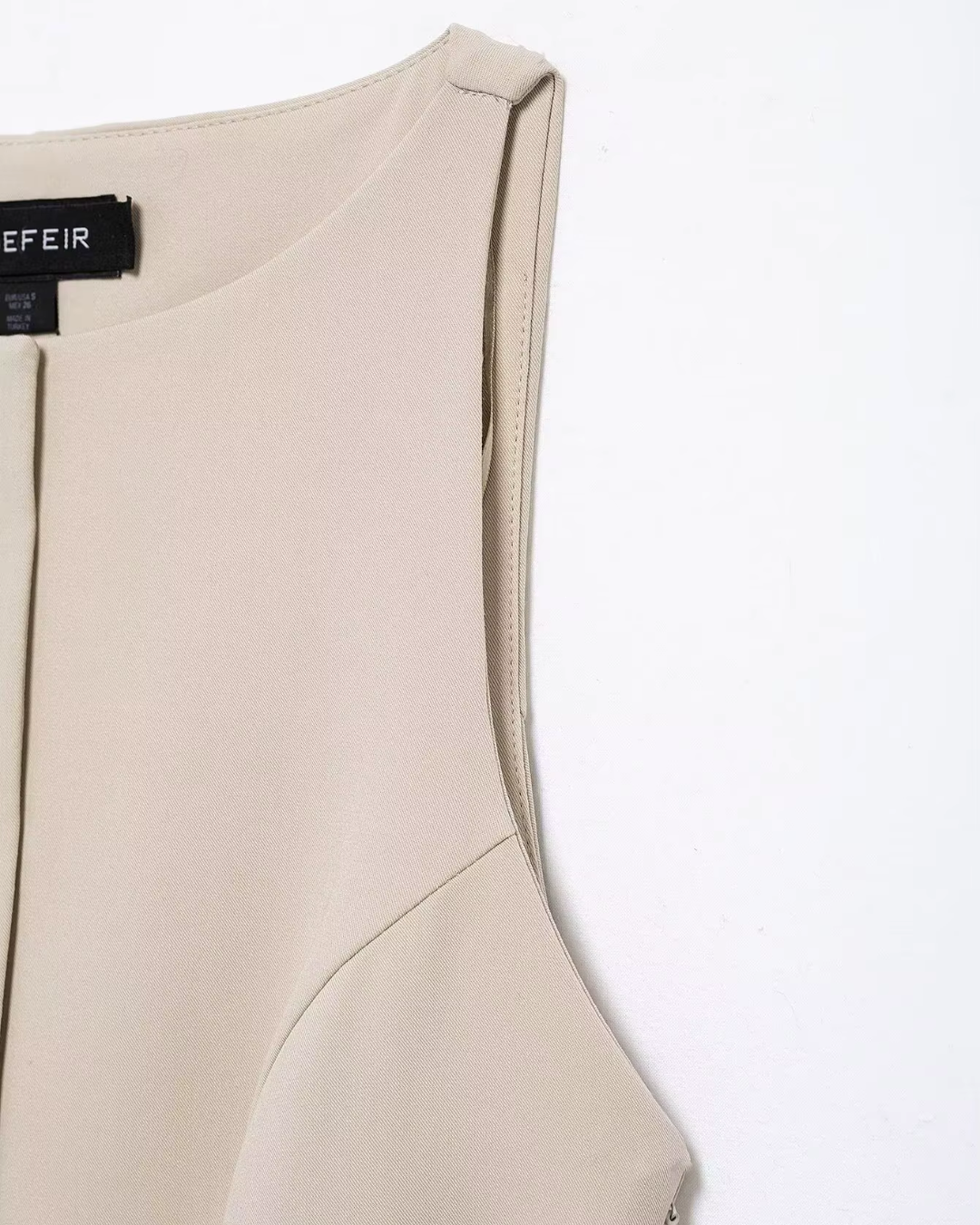 Elegante Mouwloze Mini Jurk met Riem en O-Hals voor Dames