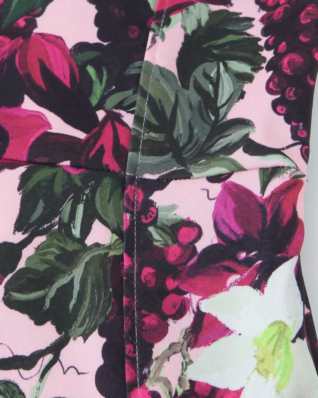 Paarse Bloemenprint Cami Jurk met Corsetlook voor Dames