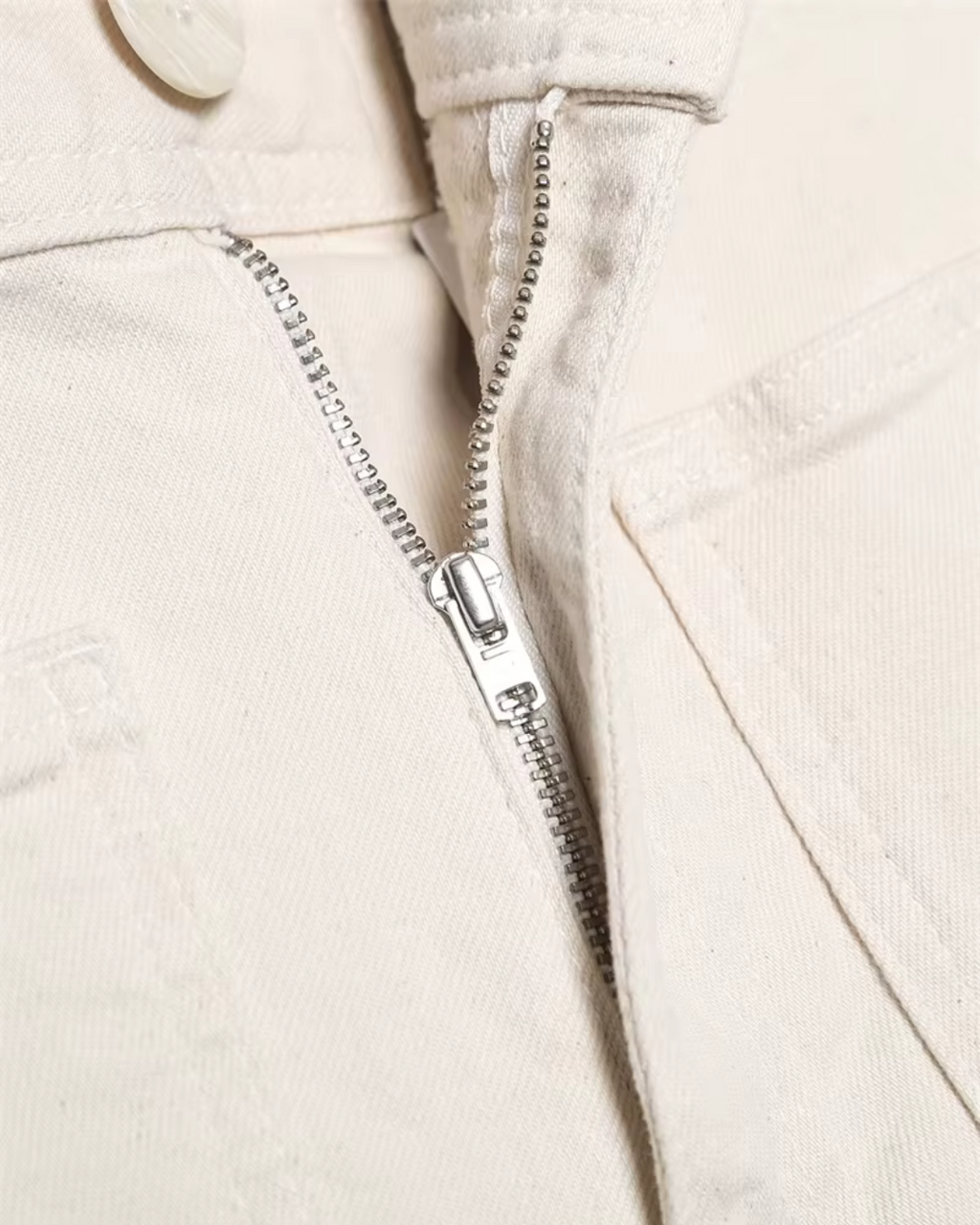 Witte Hoge Taille Wijde Pijpen Jeans voor Dames