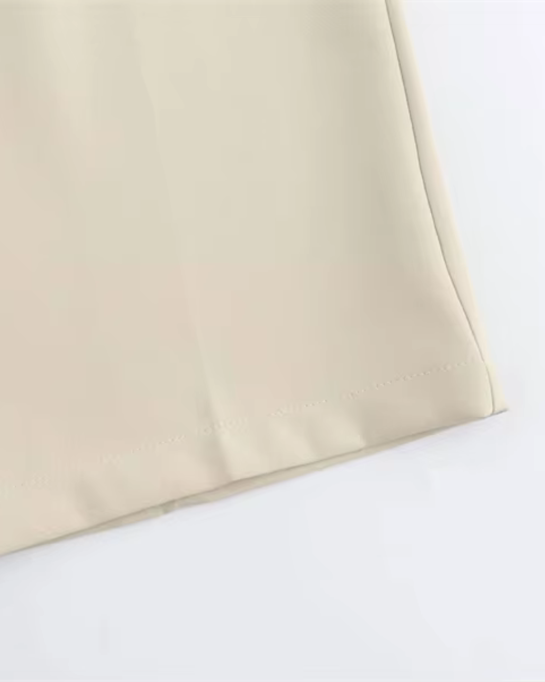 Hoge Taille Beige Wijde Pijpen Broek voor Dames