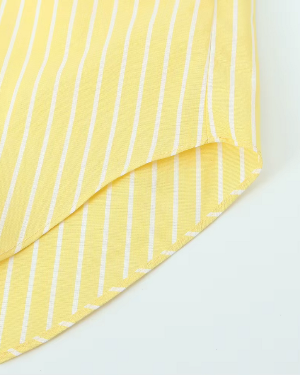 Gele Linnen Blouse en Broek Set voor Dames