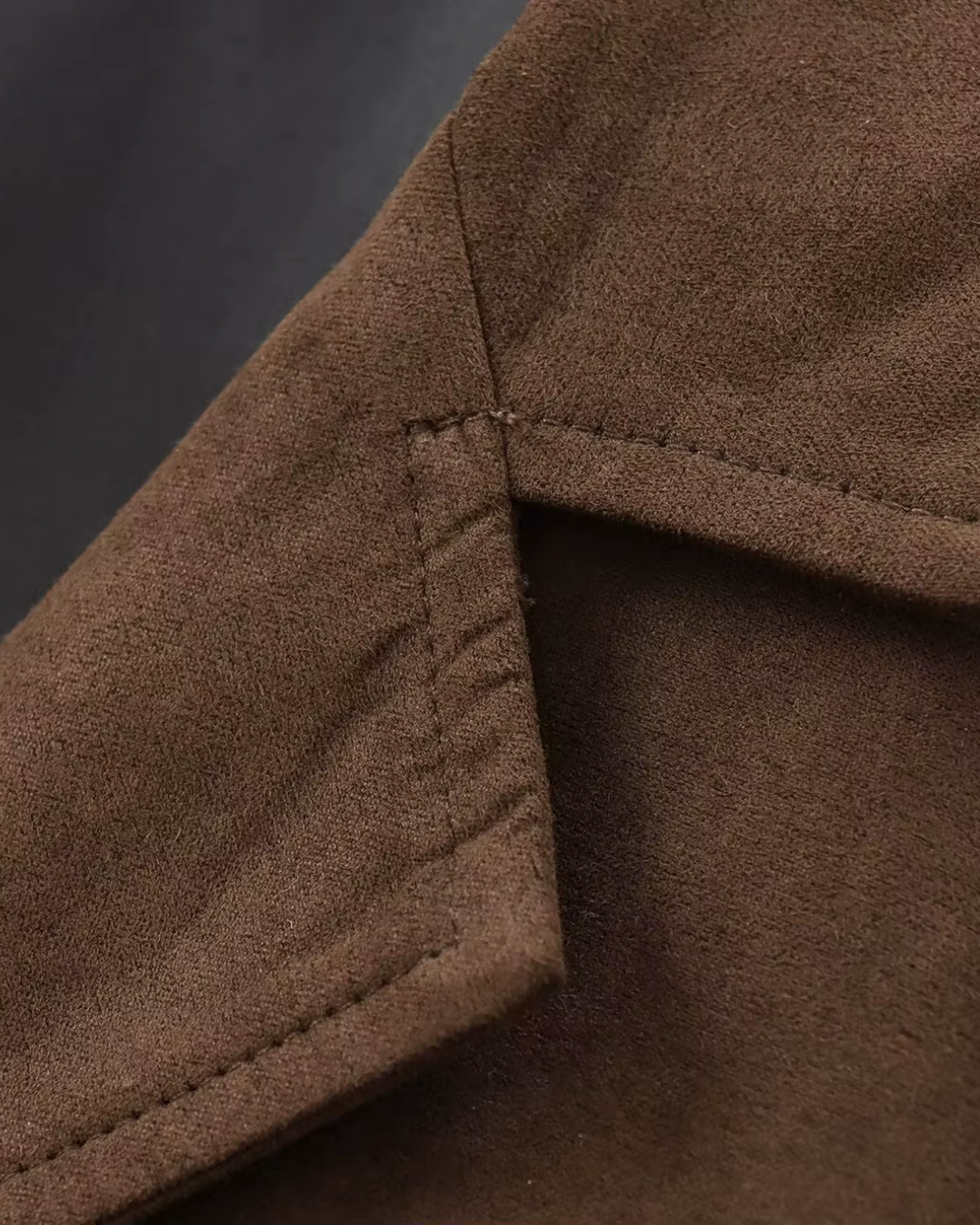 All-Match Old Money Style Bruin Suède Korte Jas voor Dames