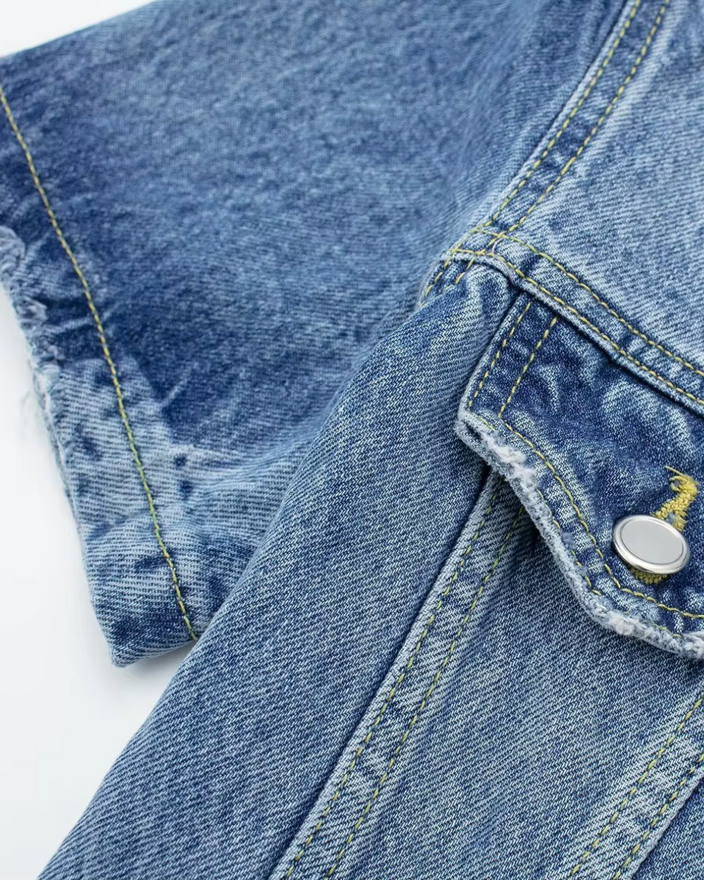 Denim Zomerjurk met Kraag en Zakken voor Dames