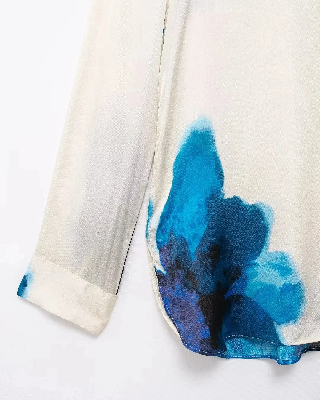 Elegante Set met Bloemenprint Blouse en Wijde Broek voor Dames