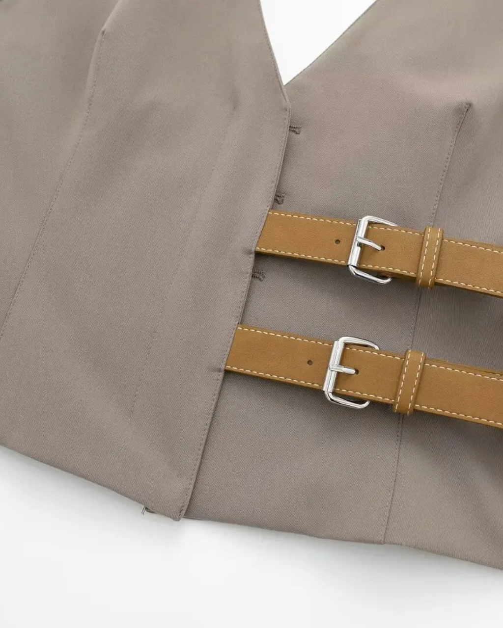 Retro Set met Halter V-Hals Top & Hoge Taille Broek voor Dames