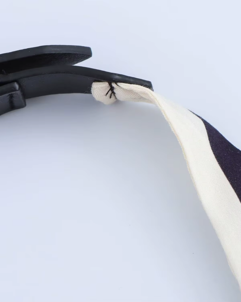 Lange Gestreepte Zomerjurk met V Hals en Rits voor Dames