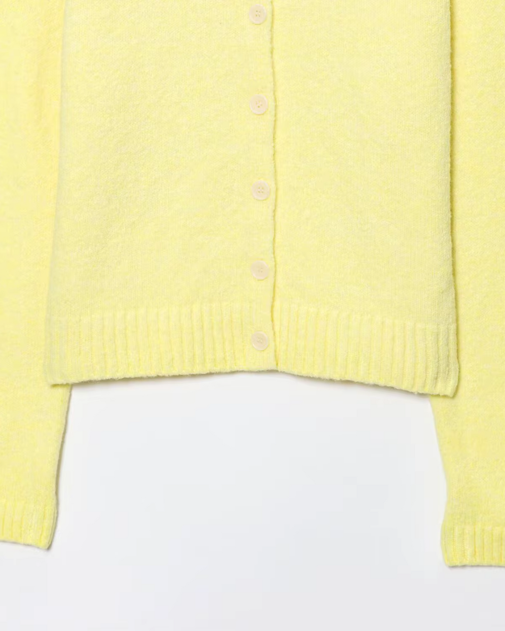 Elegant Geel Gebreid Vest met Lange Mouwen voor Dames