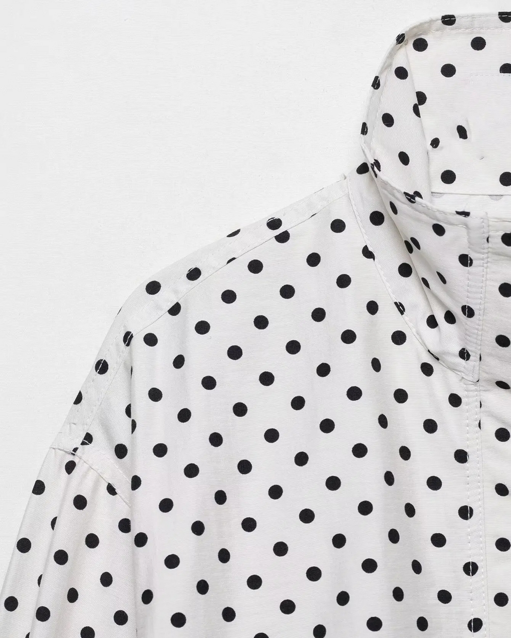 Casual Losse Polkadot Herfstjas met Rits en Trekkoord voor Dames
