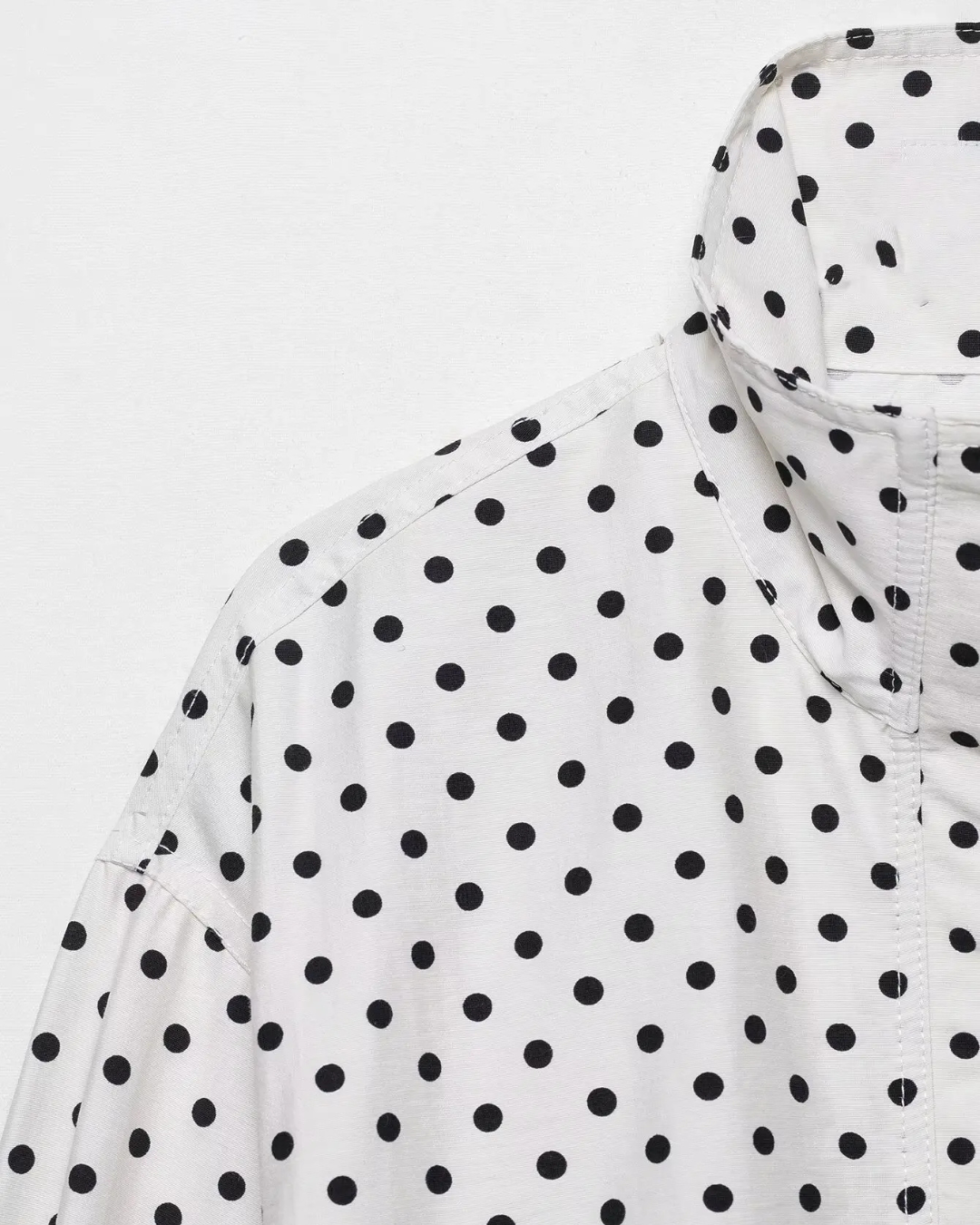Casual Losse Polkadot Herfstjas met Rits en Trekkoord voor Dames