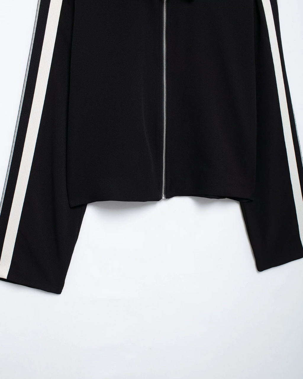 Trendy 2-Delige Set - Zijstreep Ritsjack & Wijde Broek met Elastische Taille voor Dames