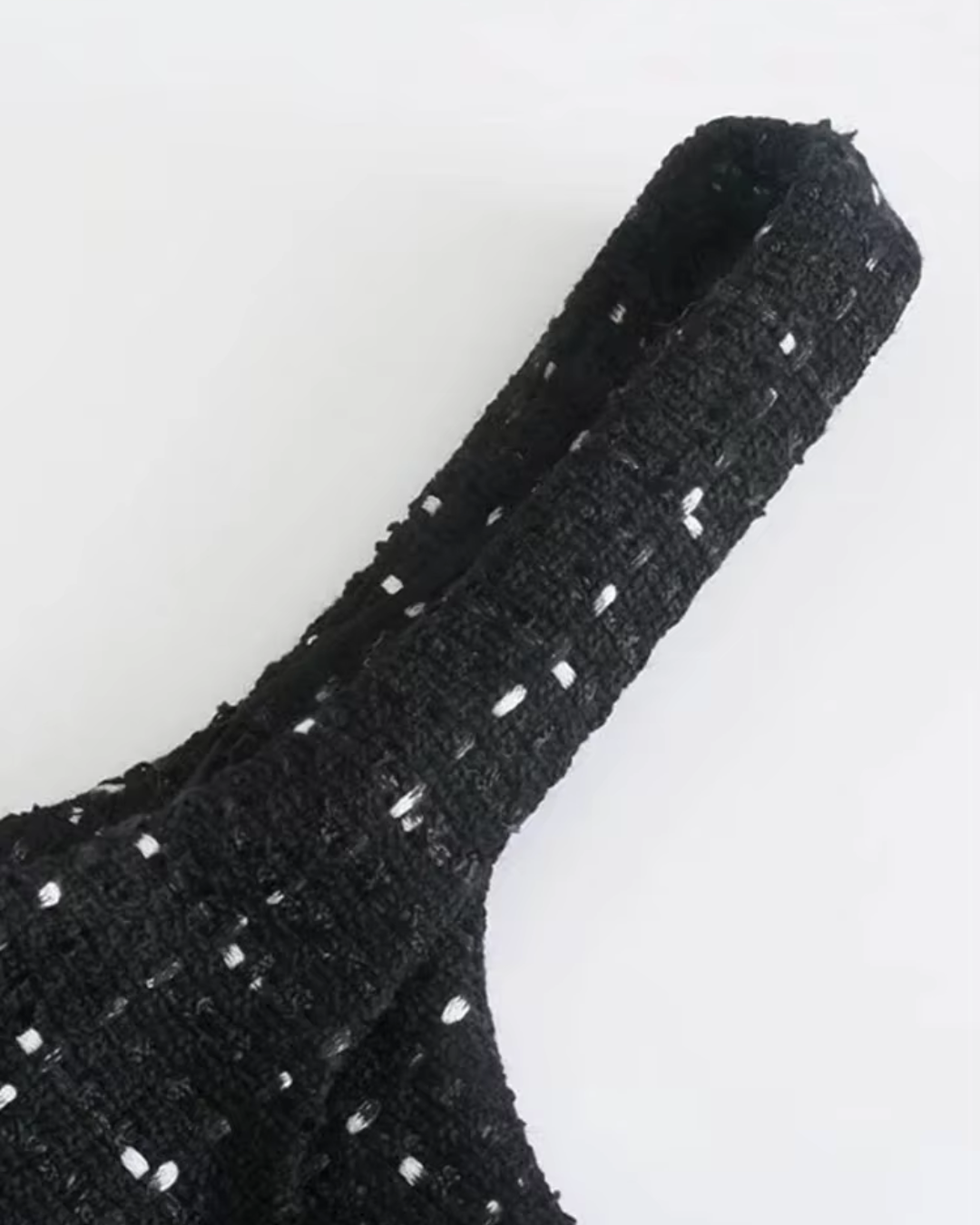 Chique Vintage Zwarte Mini Jurk met Parels voor Dames