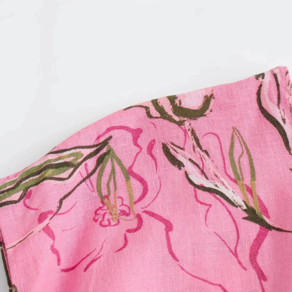 Vintage Mouwloze Rechte Zomerjurk met O-Hals voor Dames