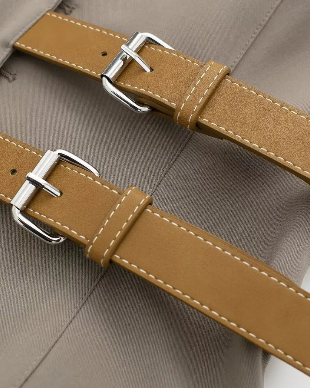 Retro Set met Halter V-Hals Top & Hoge Taille Broek voor Dames