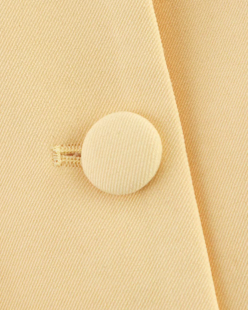 Casual Botergeel Jasje met O-Hals en Knoopjes voor Dames