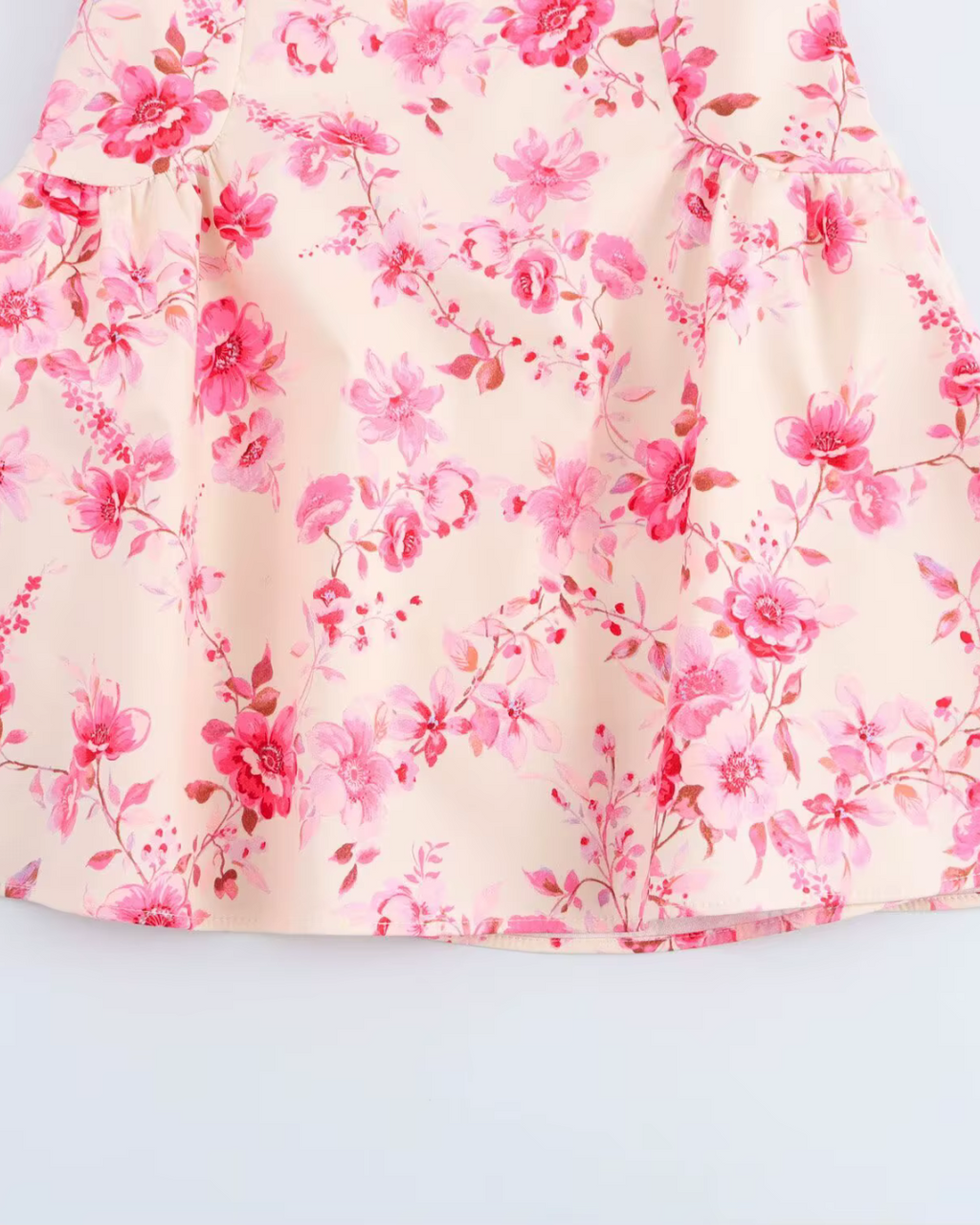 Chique Bloemenprint Mini Jurk met Ronde Kraag voor Dames