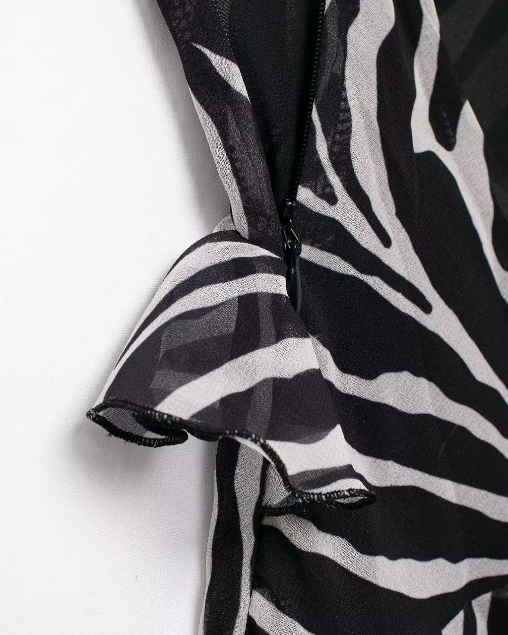 Vintage Cami Jurk met Bloemen en Zebra Print voor Dames