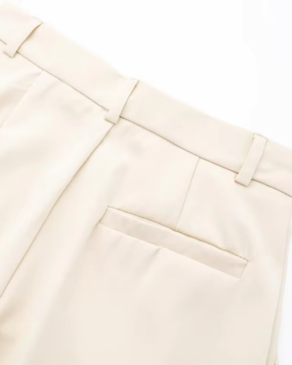 Elegante chique beige pantalon met wijde pijpen voor Dames