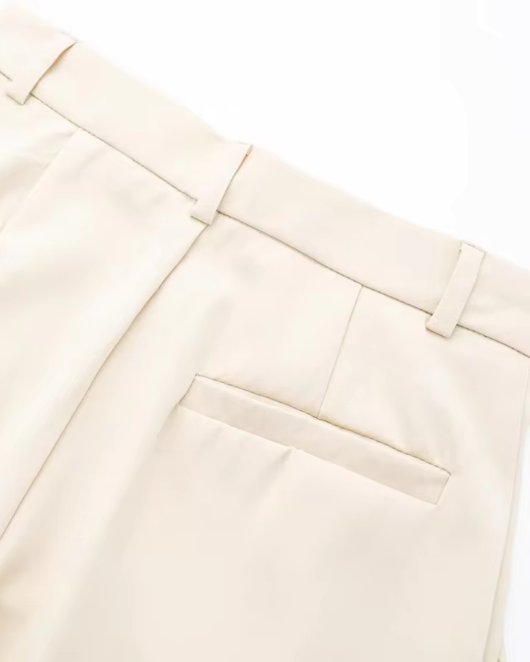 Elegante chique beige pantalon met wijde pijpen voor Dames