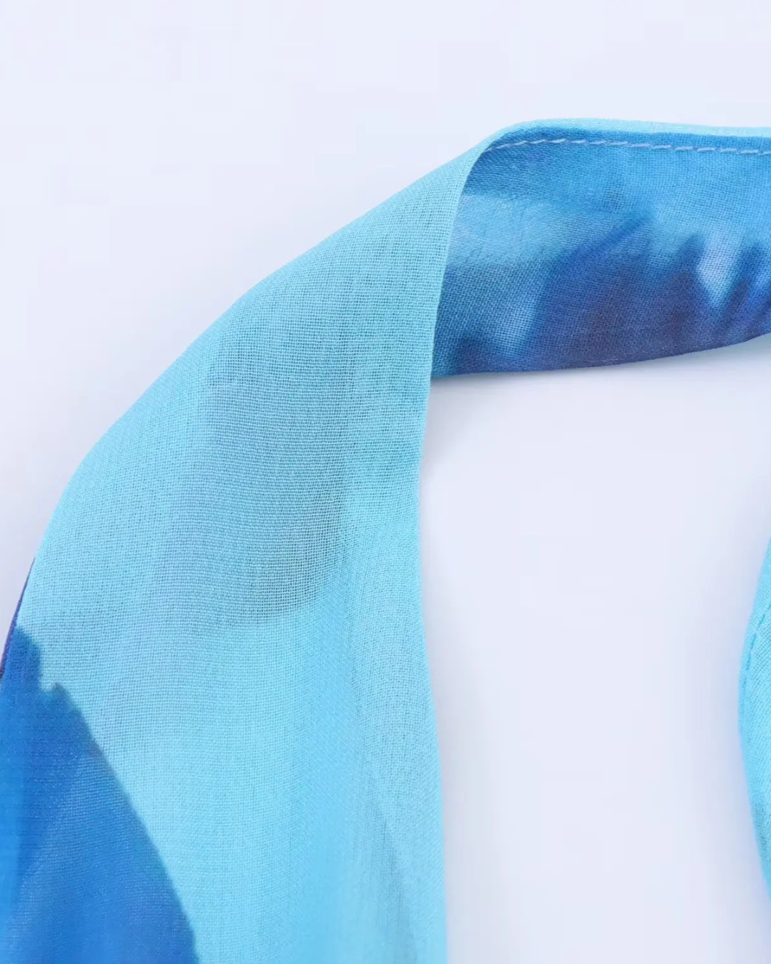 Blauwe Halterjurk met Bloemenprint en A-lijn Pasvorm voor Dames