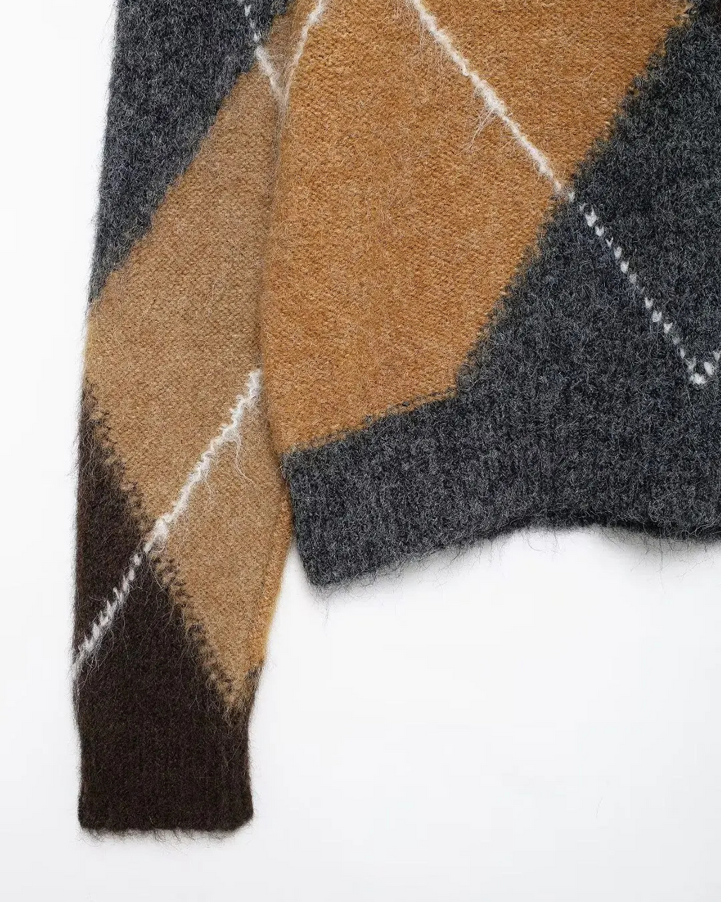 Elegante Geruite V-Hals Herfst Trui voor Dames