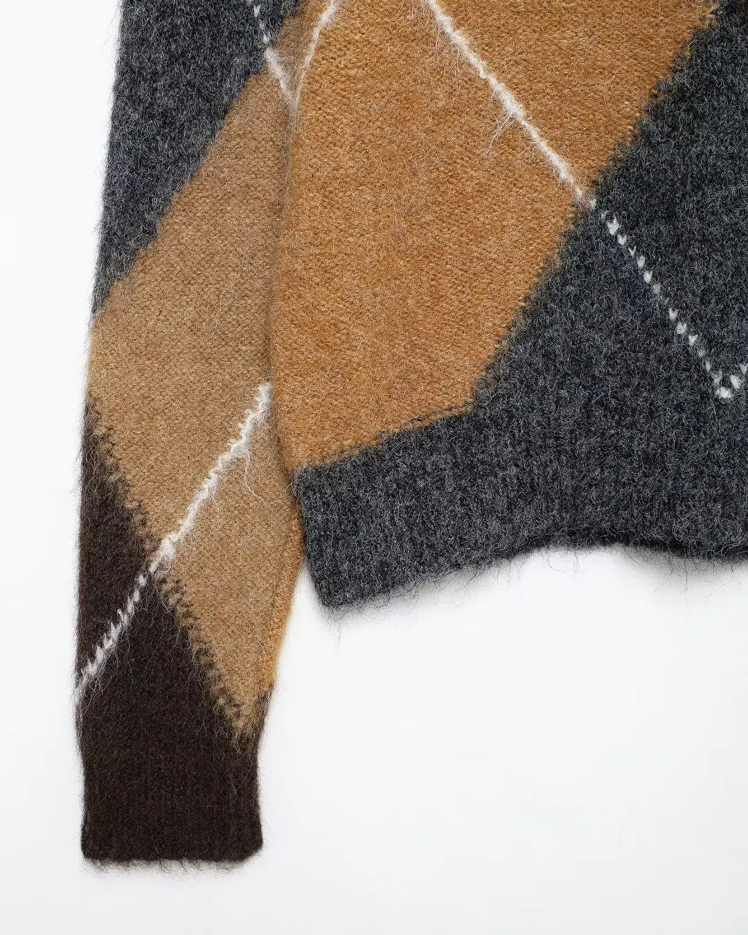 Elegante Geruite V-Hals Herfst Trui voor Dames