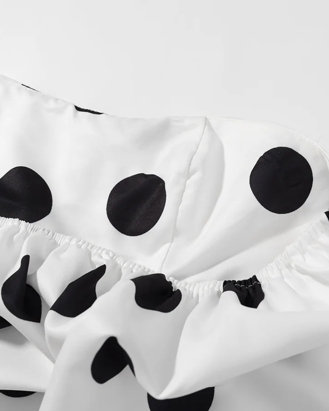 Tweedelige Set met Strapless Polkadot Top en Broek voor Dames