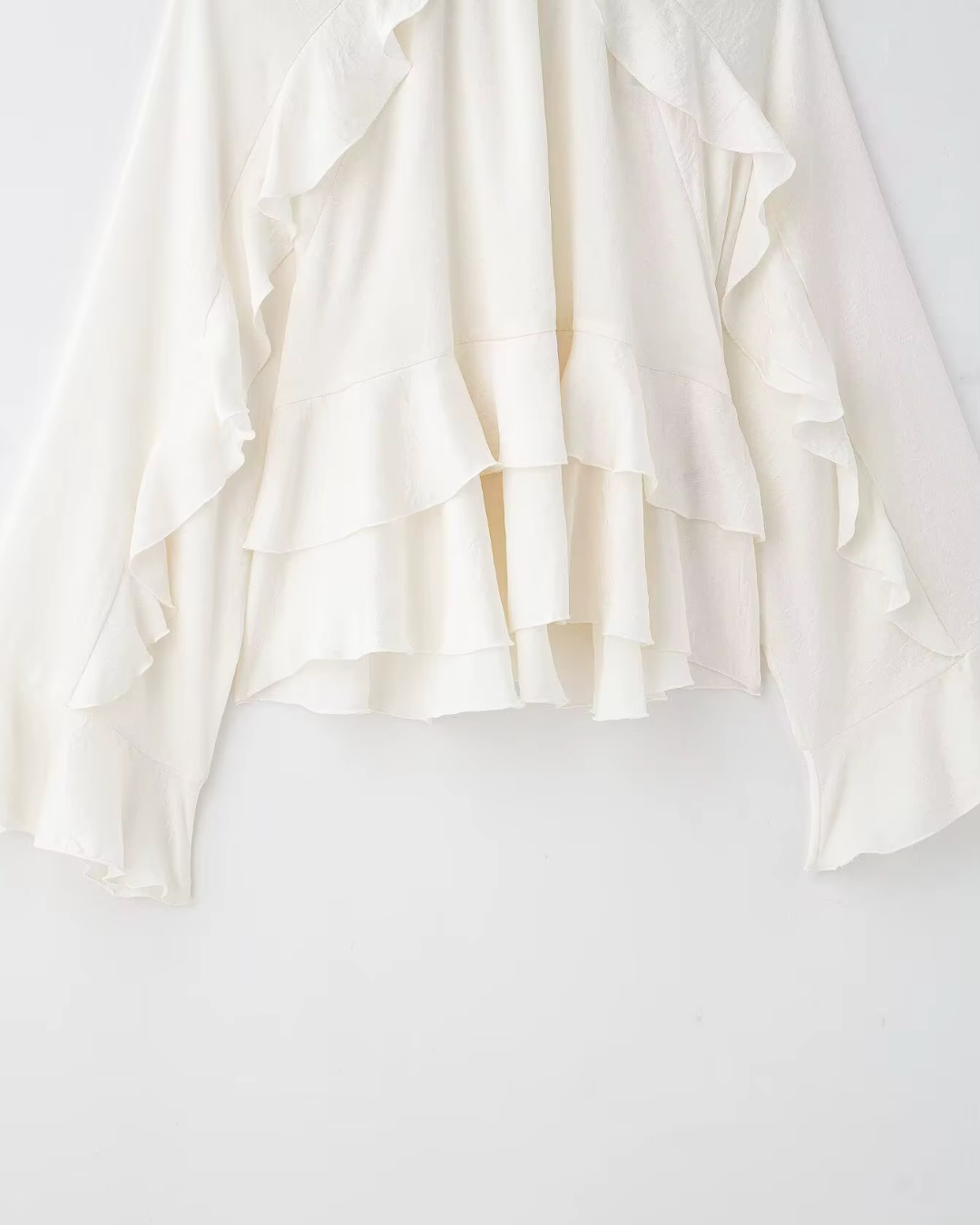 Effen Blouse met Knopen en Lange Mouwen voor Dames