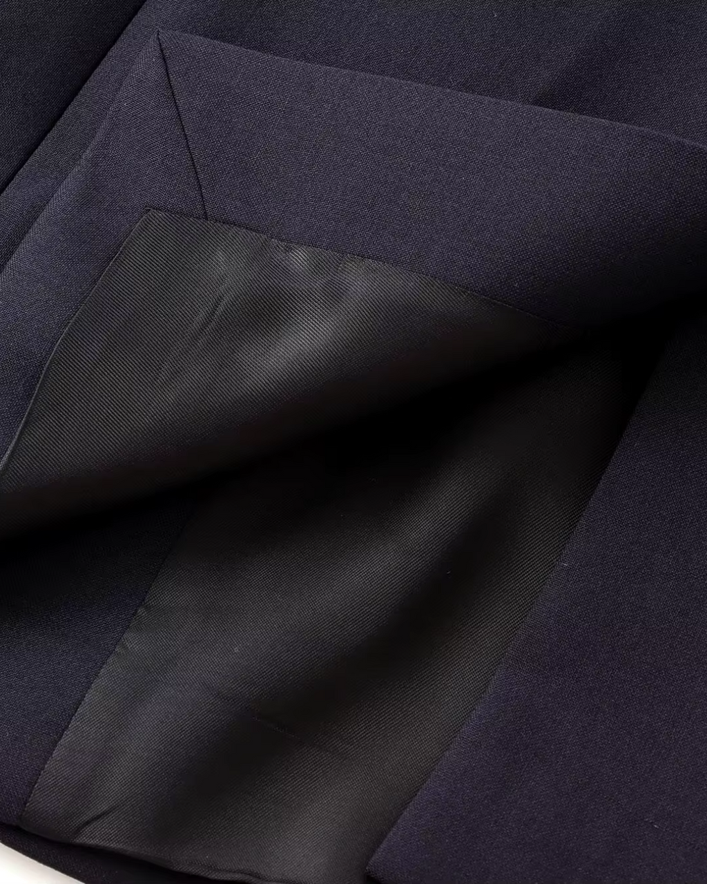 Elegante Luxe Marine Blauwe Blazer en Broek Set voor Dames