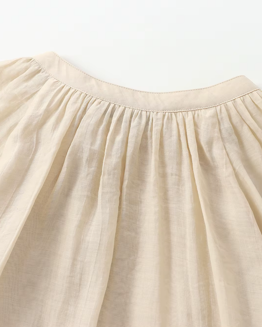 Vintage O-hals Blouse met Rits en Ballonmouwen voor Dames