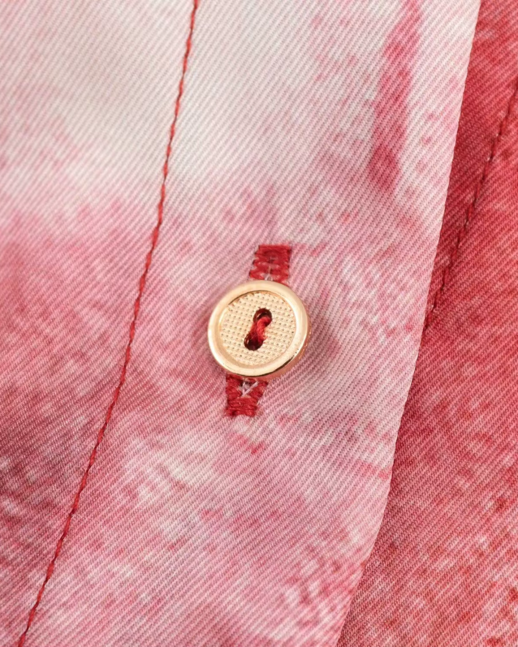 Rode Print Jurk met Sjerp en Kraag voor Dames