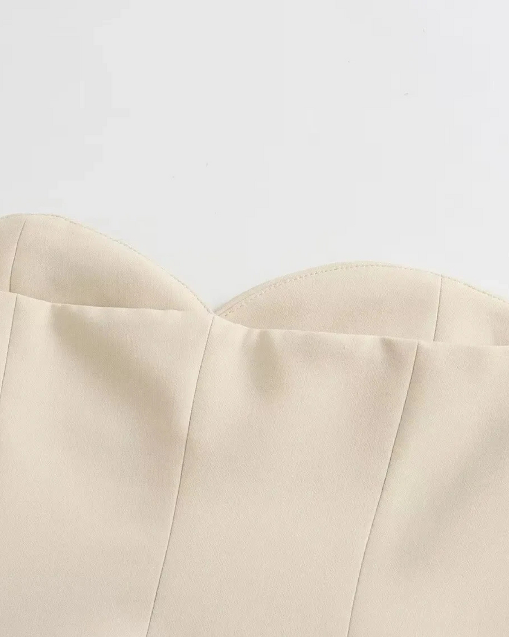 Tweedelig Set met Strapless Top en Rechte Wijde Broek voor Dames