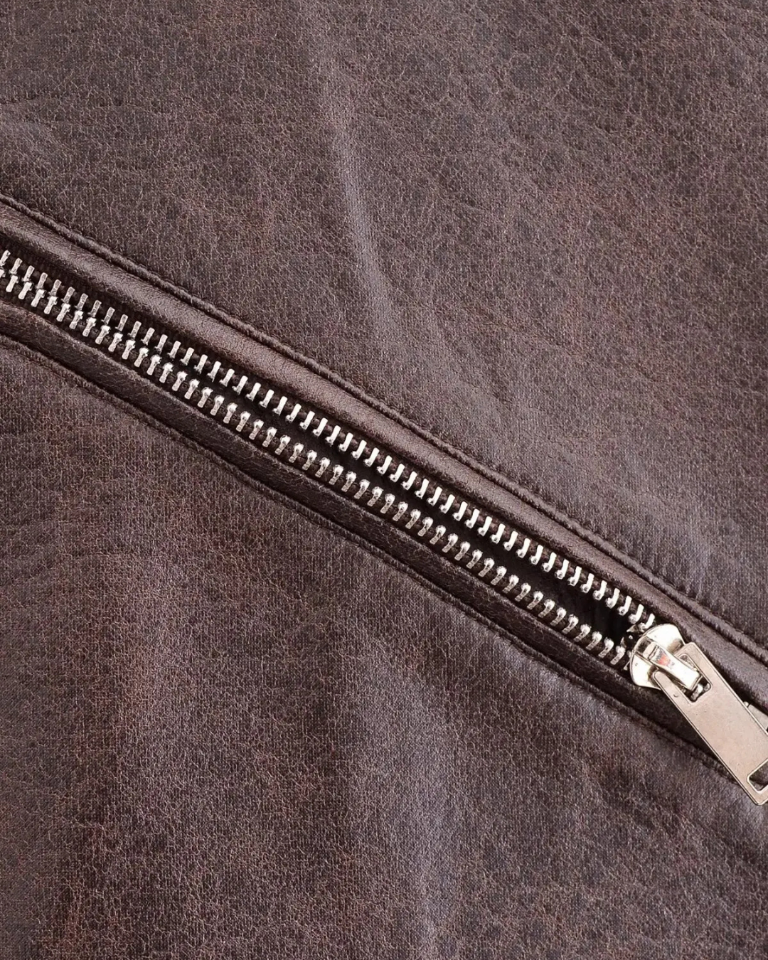 Cropped Kunstleren Jas met Riem en Ritsvakken voor Dames