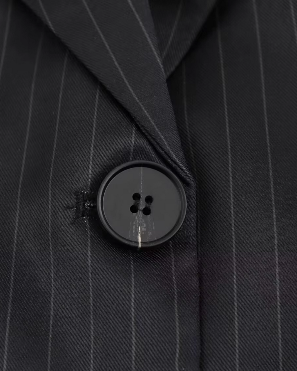 Gestreepte Zwarte Tweedelige Blazer en Broek Set voor Dames