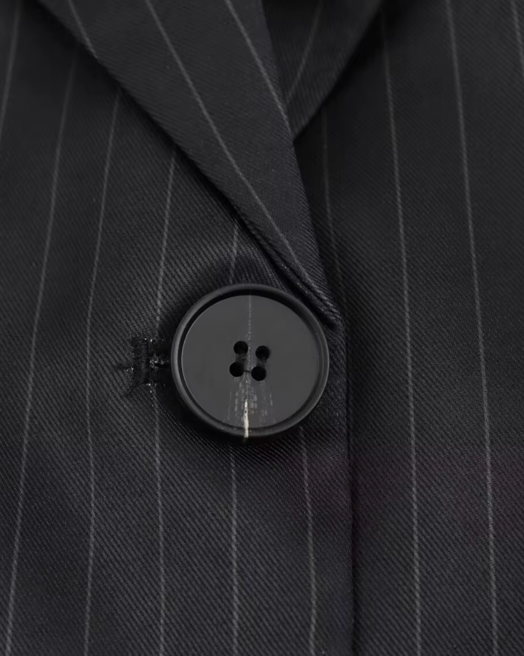 Gestreepte Zwarte Tweedelige Blazer en Broek Set voor Dames