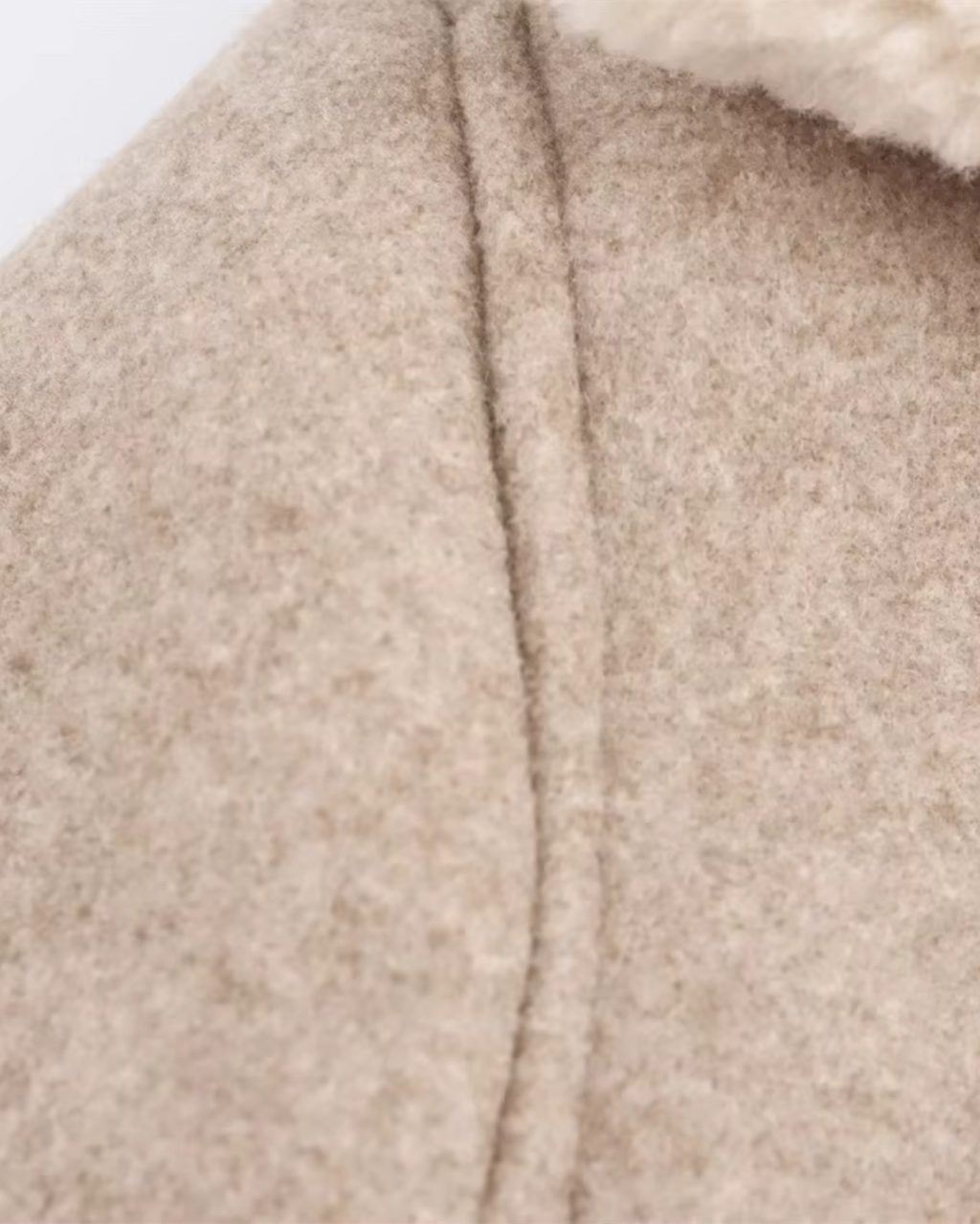 Minimalistische Damesjas met Zachte Kraag voor Dames